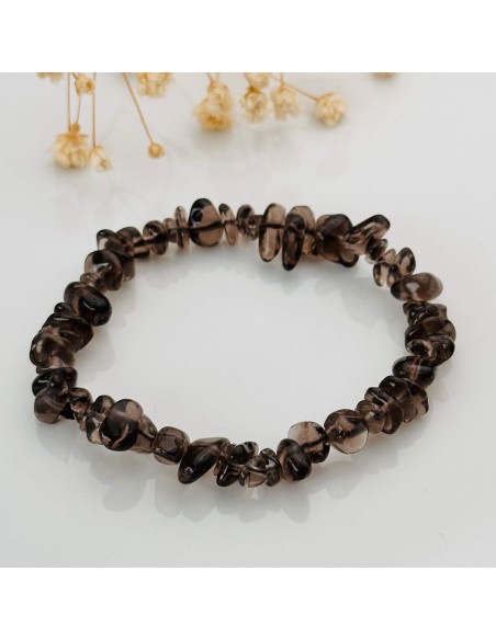 Pulseira de Quartzo Fumado | Enraizamento e limpeza energética
