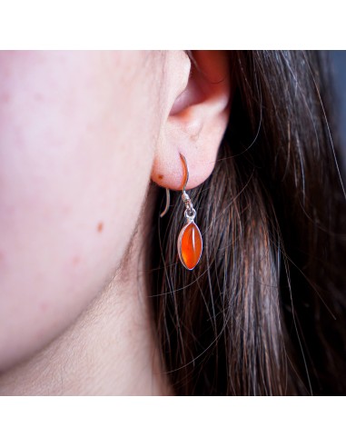 Pendientes de Cornalina en Plata