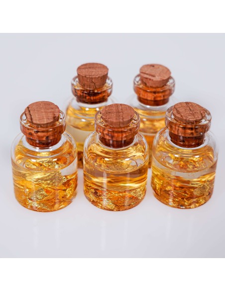 Frasco de ouro 22 quilates para manifestação espiritual e foco de intenções