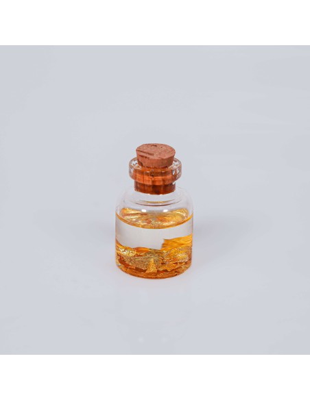 Frasco de ouro 22 quilates para manifestação espiritual e foco de intenções