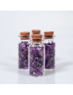 Frasco con cristales de lepidolita para calma mental, reducción de la ansiedad y equilibrio emocional. 2