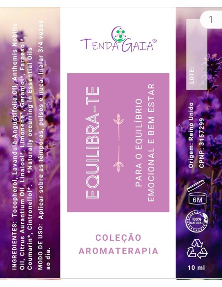Roll on Equilibra-te 10 ml óleos essenciais