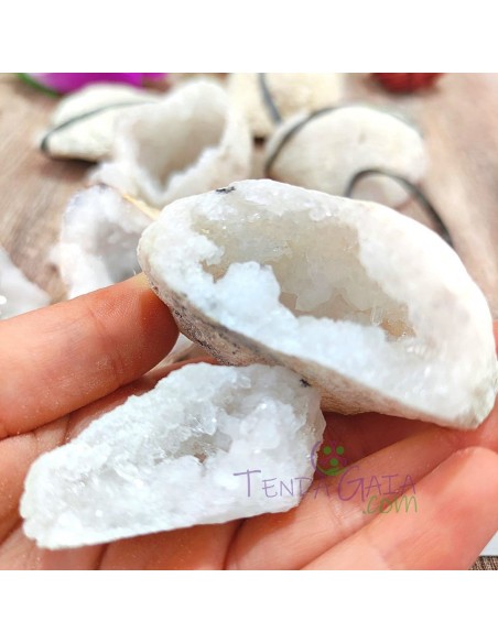 Geodo de quartzo em par mini pedra natural