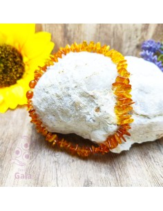 Colar de Âmbar Mel Infantil pedra natural