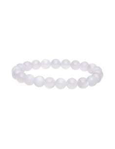 Pulseira de selenite 6mm para purificação energética, luz interior e elevação espiritual