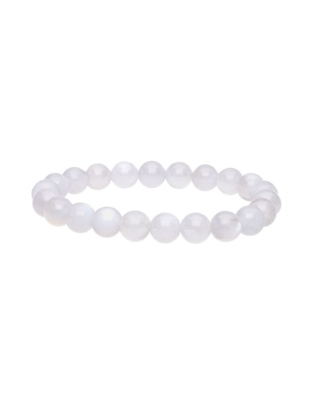 Pulseira de selenite 6mm para purificação energética, luz interior e elevação espiritual