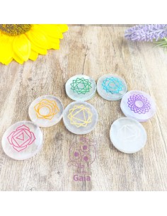 Kit de selenite 7 chakras para purificação total, alinhamento energético e harmonização vibracional profunda