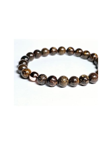 Pulseira de bronzite para estabilidade proteção terrena e alinhamento energético
