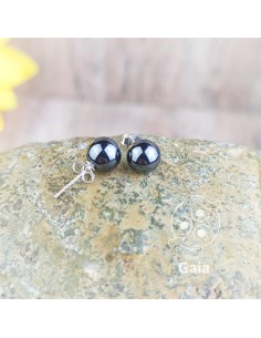 Brincos de Hematite 8 mm | Tenda Gaia 2