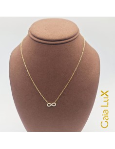 Colar infinito em aço inoxidável símbolo de amor eterno