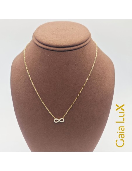Collar de acero inoxidable con símbolo del infinito