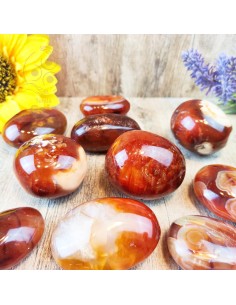 Cornalina formato sabonete 4 a 5 cm pedra natural 2