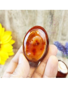 Cornalina formato sabonete 4 a 5 cm pedra natural