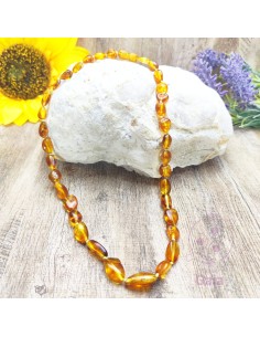 Collar de ámbar pulido para protección energética, calor interior y equilibrio emocional 2