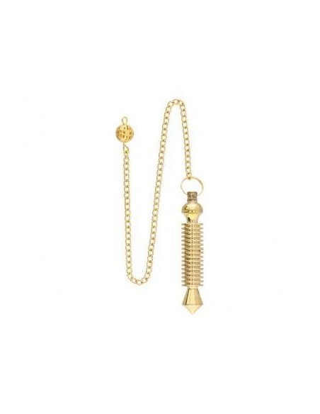 Pêndulo Ísis pequeno 16 baterias com banho de bronze para precisão radiestésica, harmonização energética e clareza vibracional