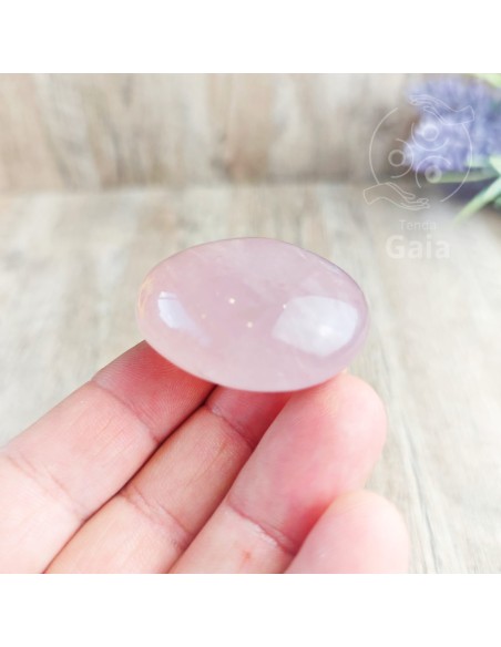 Quartzo rosa sabonete 3 a 4 cm pedra natural