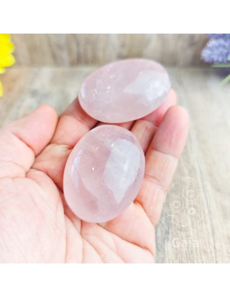 Quartzo rosa sabonete 3 a 4 cm pedra natural