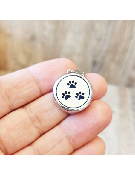 Collar de aromaterapia en forma de pata para confort emocional, presencia consciente y bienestar energético