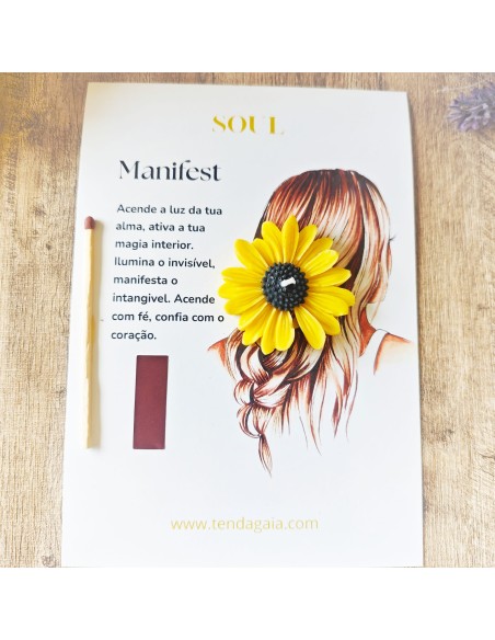 Vela Manifest Girasol para abundancia consciente, enfoque mental y activación de la luz interior