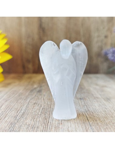 Anjo de selenite que ativa luz interior, purificação energética e proteção espiritual