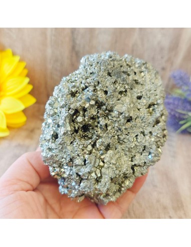 Pirite em bruto de grande dimensão para prosperidade consciente, abundância energética e fortalecimento intenso do poder pessoal