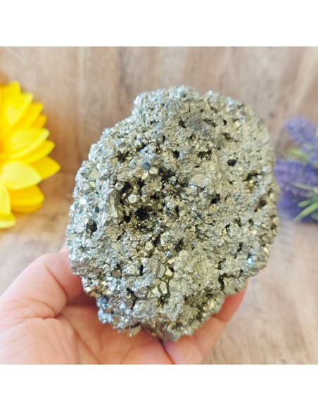 Pirita en bruto de gran tamaño para prosperidad consciente, abundancia energética y fortalecimiento intenso del poder personal