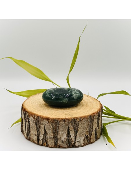 Ágata musgo sabonete 5 a 6 cm pedra natural