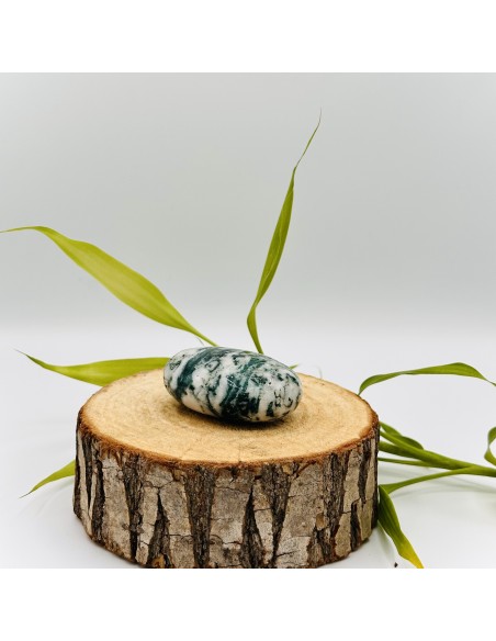 Ágata musgo sabonete 5 a 6 cm pedra natural