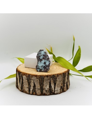Larimar semi pulida para calma profunda, comunicación serena y equilibrio emocional